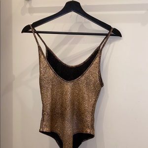 GOLD body suit. USED ONCE!